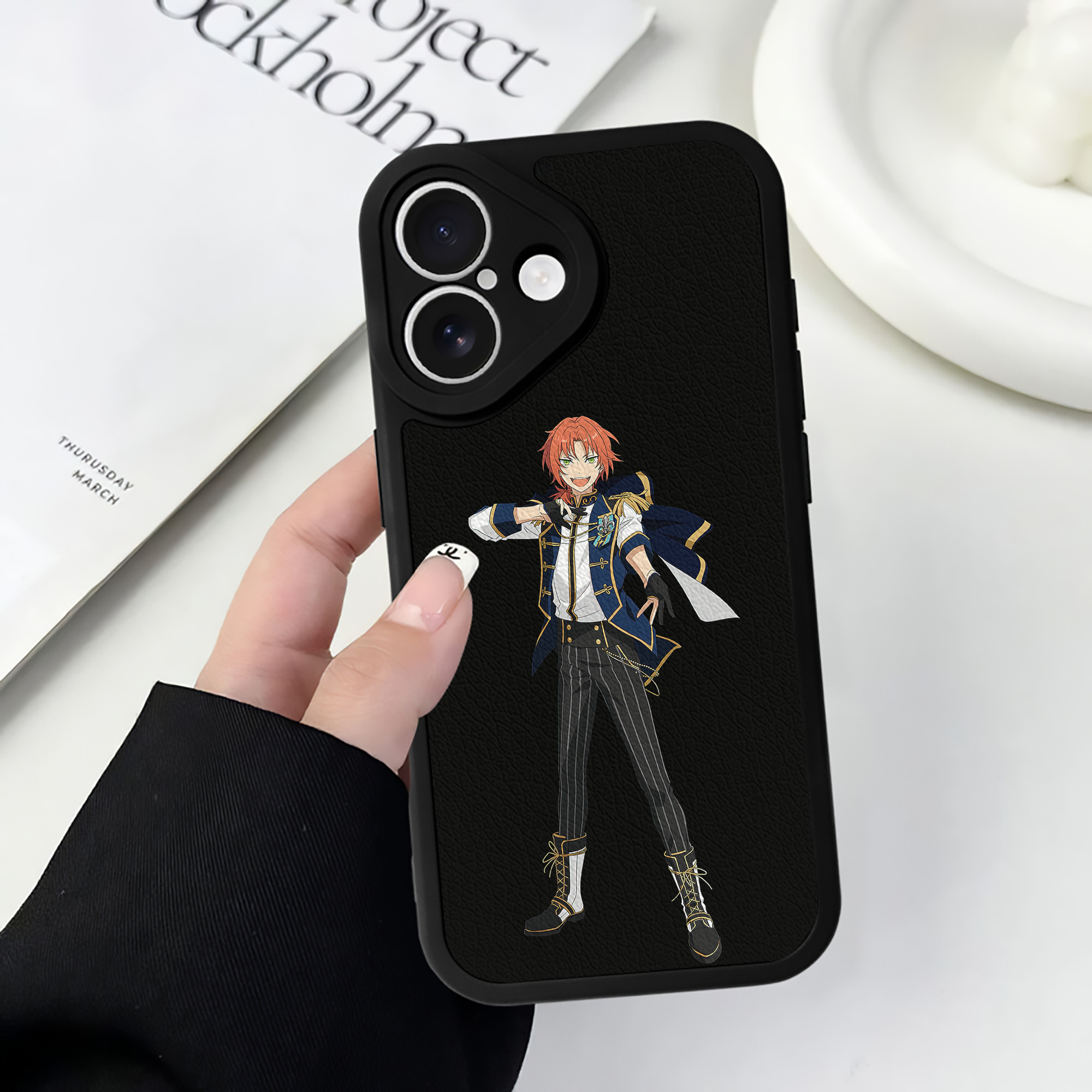 （画像用） あんさんぶるスターズ! Ensemble Stars 【iPhone 16シリーズ対応】シリコンスマホケース（レザー調） 材質：シリコン